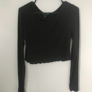 Black Long sleeve crop top